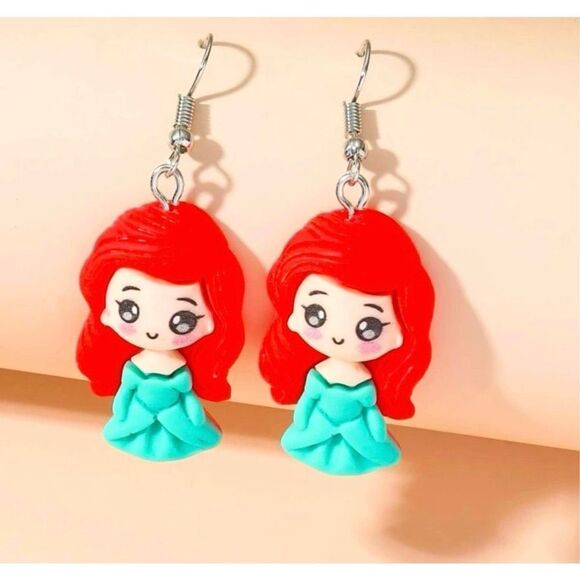 Y2K Disney Little Mermaid Acrylic
Figure Dangle Statement Halloween Earrings - Picture 2 of 5